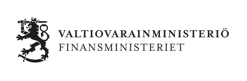 Valtionvarainministeriön logo.