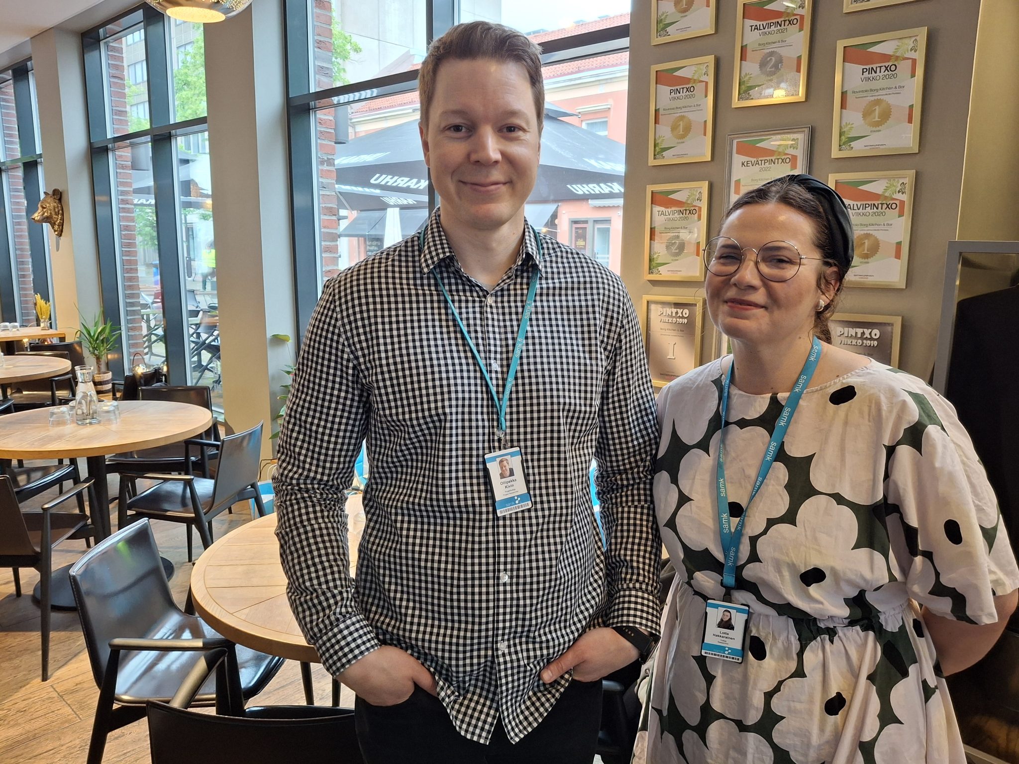 Projektiasiantuntijat Ollipekka Kivin ja Lotta Hakkarainen.