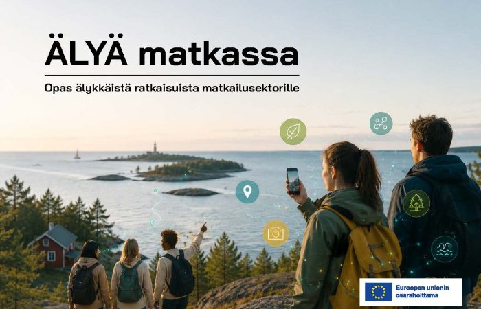 Kuvituskuva. Oppaan kansikuva jossa lukee Älyä matkassa.