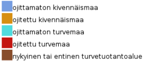 Kartan värien selitykset.