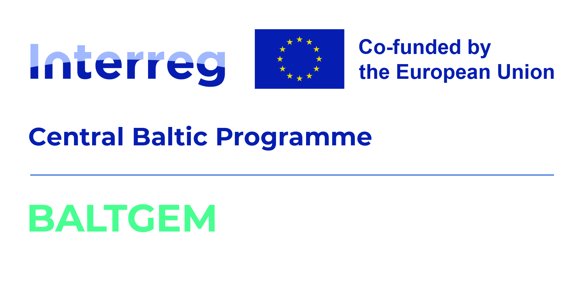 BALTGEM Interreg Baltic Programme. Co-funded by the European Unioin logo.