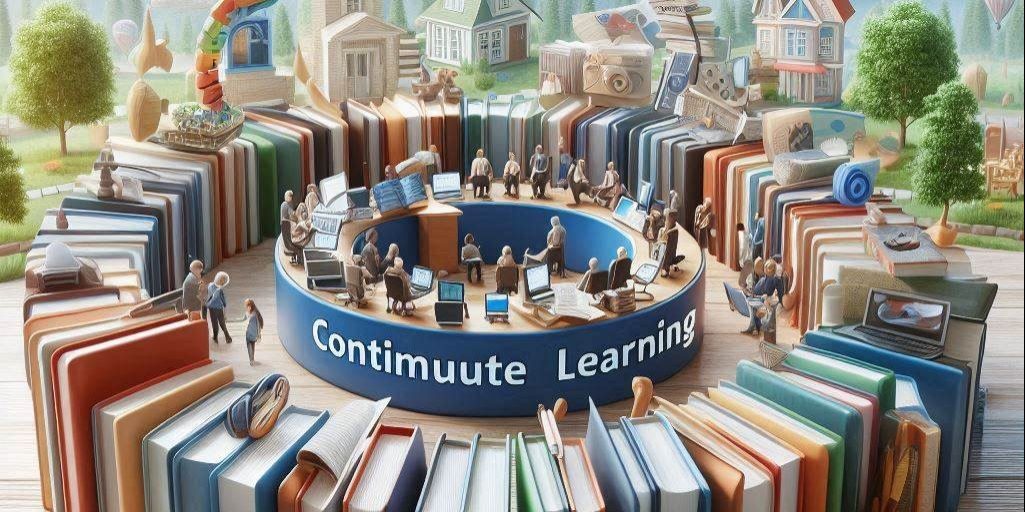 Animaation tyylinen kuva, jossa kirjat muodostavat ympyrän, jonka sisällä on hahmoja.